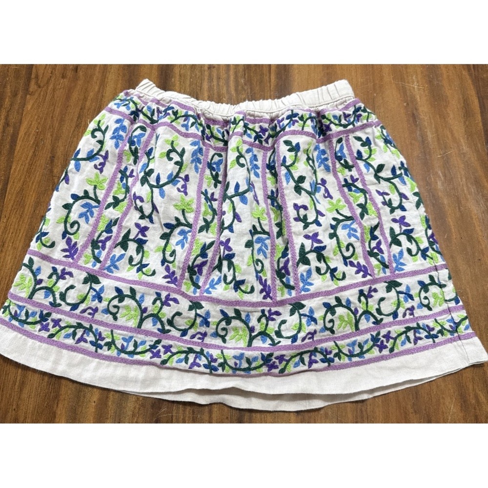 Peek Crochet Bohemian Lined Skirt Girls Purple Green Blue XL